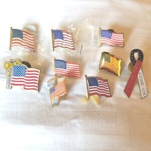 America Flag USA Pin Lot